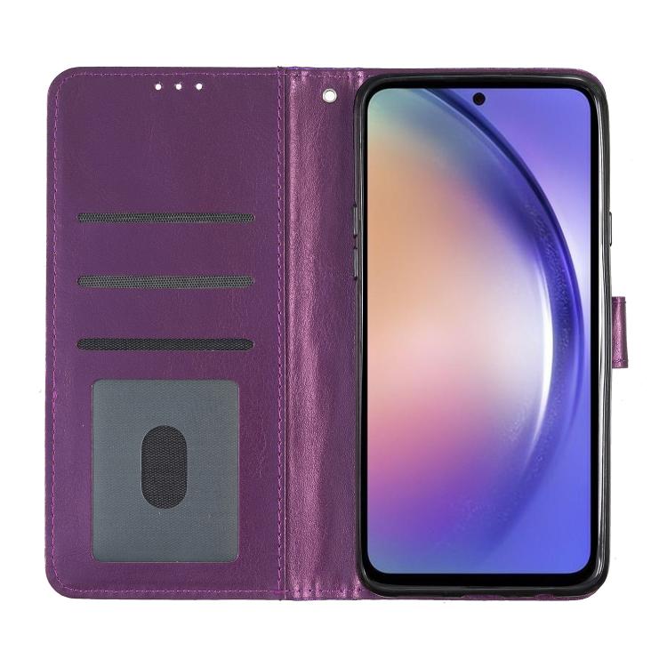 For Motorola Moto G56 5G Glitter Powder Flip Leather Phone Case(Purple)