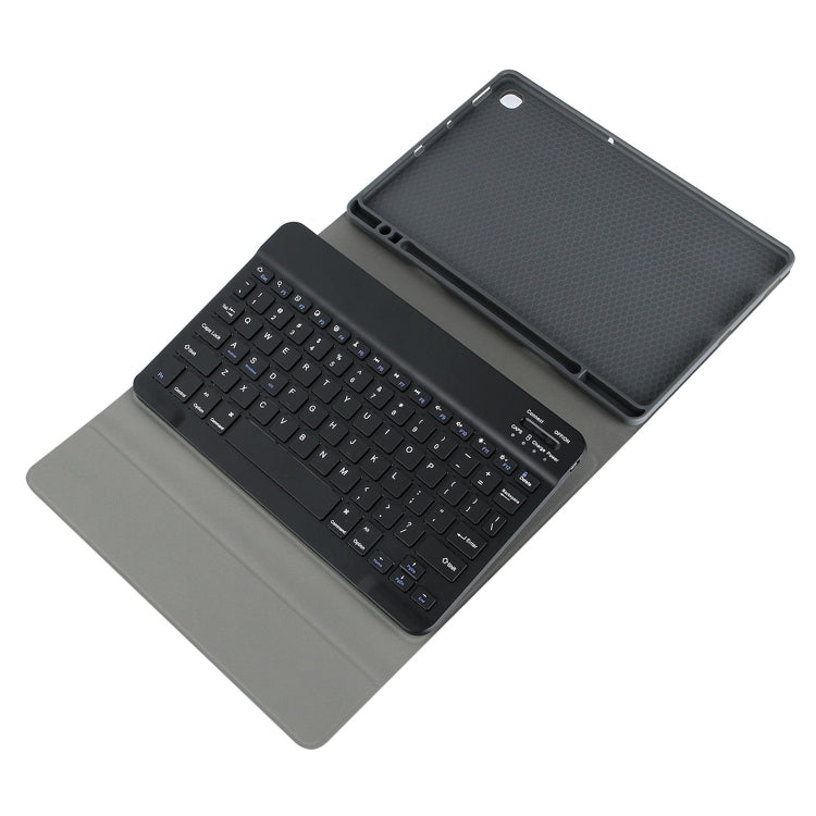 For Samsung Galaxy Tab S9 FE Square Cap Bluetooth Keyboard Leather Case with Pen Slot(Green)
