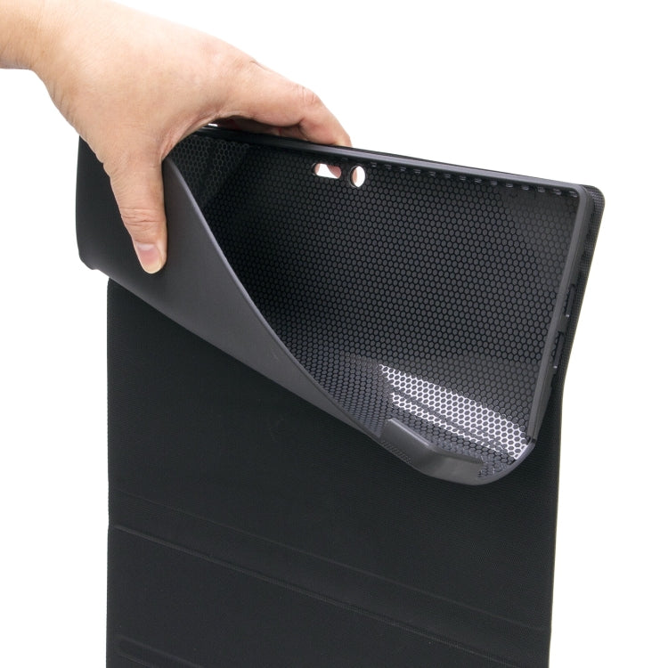 For Microsoft Surface Pro 9 SF129 Tree Texture Bluetooth Keyboard Leather Tablet Case(Black)