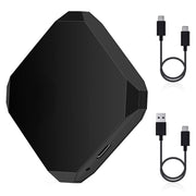 USB + USB-C / Type-C Wired to Wireless Carplay Adapter(Black)