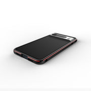 For Google Pixel 8 Pro Aurora Series Metal Frame Phone Case(Black Red)