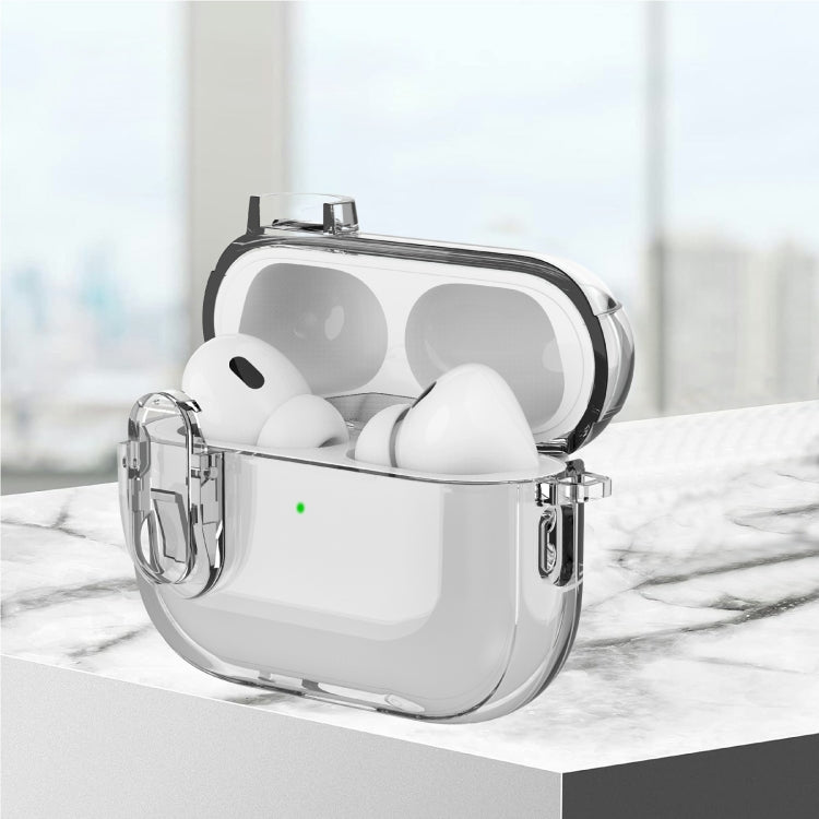 For AirPods Pro 2 Ice Crystals Shockproof Earphone Protective Case(Grey)