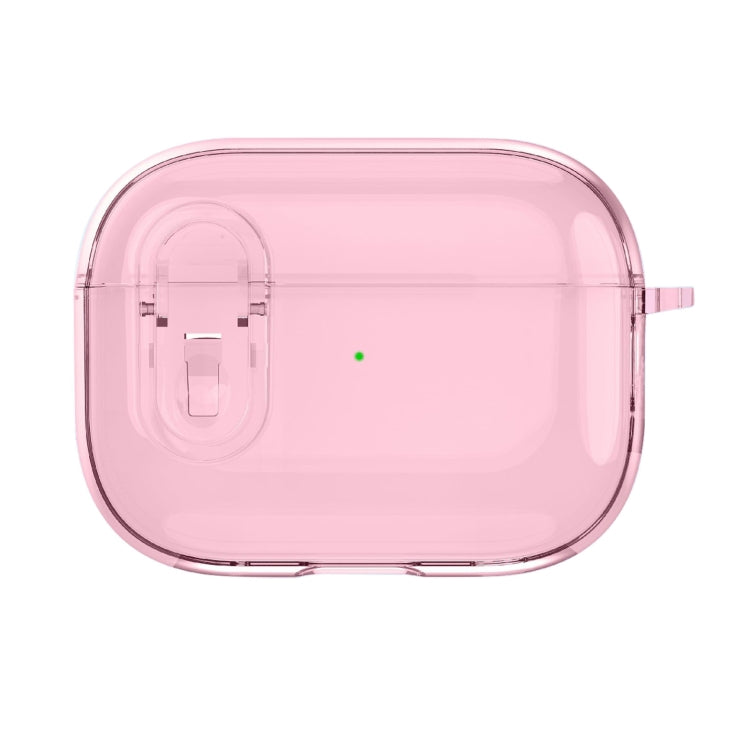 For AirPods Pro 2 Ice Crystals Shockproof Earphone Protective Case(Pink)