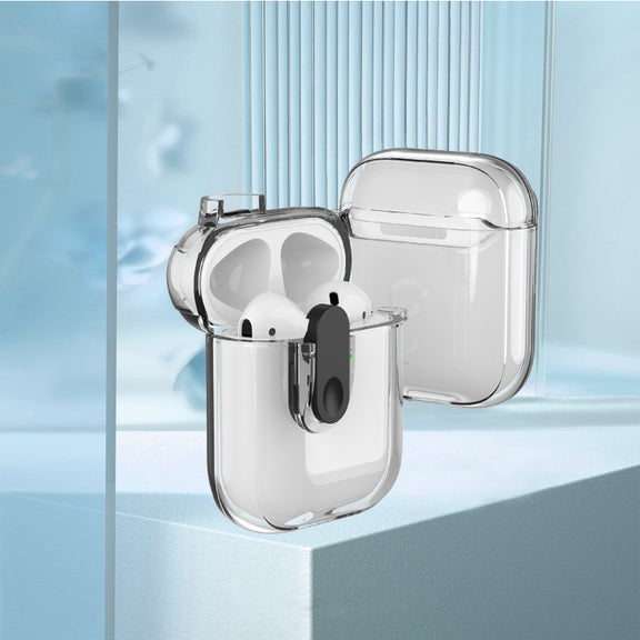 For AirPods 1 / 2 Ice Crystals Shockproof Earphone Protective Case(Grey)