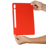 For Samsung Galaxy Tab S9 FE Pure Color Liquid Silicone Shockproof Tablet Case(Red)