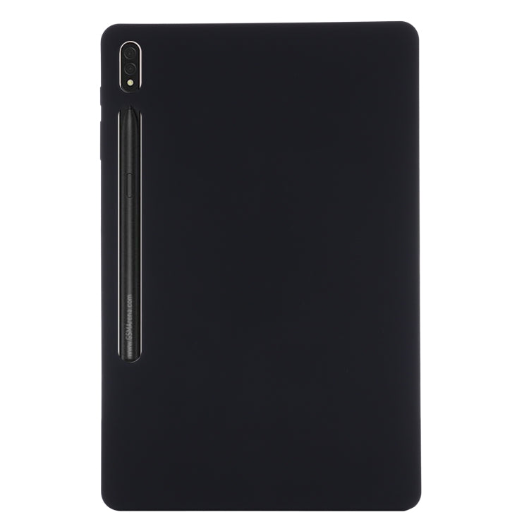 For Samsung Galaxy Tab S9 FE+ / S10+ Pure Color Liquid Silicone Shockproof Tablet Case(Black)