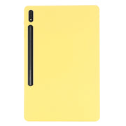 For Samsung Galaxy Tab S9 FE+ / S10+ Pure Color Liquid Silicone Shockproof Tablet Case(Yellow)