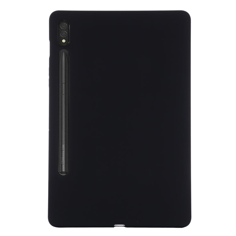 For Samsung Galaxy Tab S9 Pure Color Liquid Silicone Shockproof Tablet Case(Black)