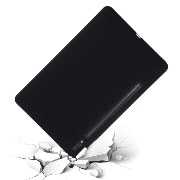 For Samsung Galaxy Tab S9 Pure Color Liquid Silicone Shockproof Tablet Case(Black)