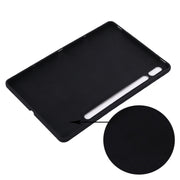 For Samsung Galaxy Tab S9 Pure Color Liquid Silicone Shockproof Tablet Case(Black)