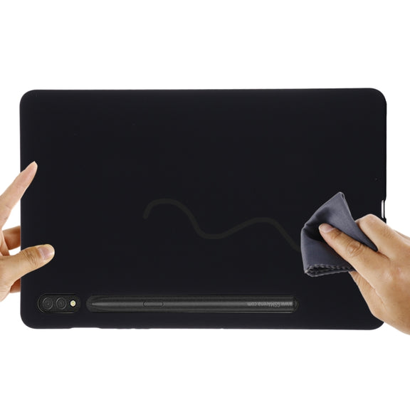 For Samsung Galaxy Tab S9 Pure Color Liquid Silicone Shockproof Tablet Case(Black)