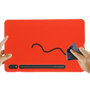 For Samsung Galaxy Tab S9 Pure Color Liquid Silicone Shockproof Tablet Case(Red)