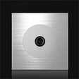 86mm Gray Aluminum Wire Drawing LED Switch Panel, Style:TV Socket - Switch by PMC TechLife | Online Shopping South Africa | PMC TechLife | Buy Now Pay Later Mobicred