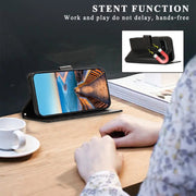 For Google Pixel 9 PU Genuine Leather Texture Embossed Line Phone Case(Black)