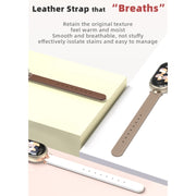 For Xiaomi Smart Band 10 / 9 / 8 Mijobs First Layer Cowhide Watch Band(Apricot Light Gold)