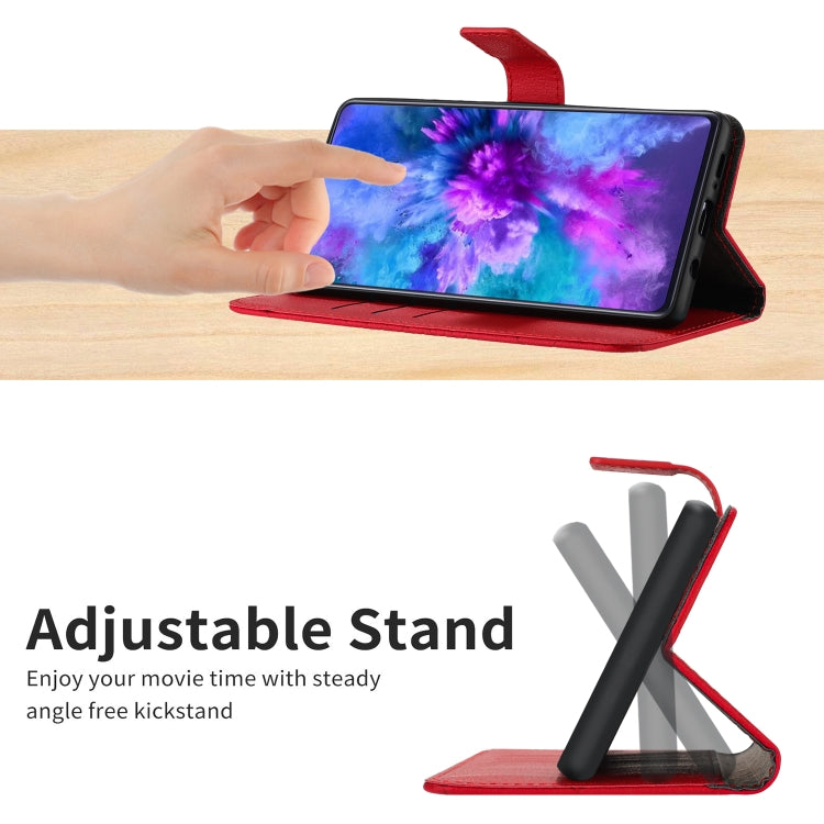 For iPhone 16e Rhombic Grid Texture Leather Phone Case(Red)