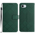 For iPhone 16e Rhombic Grid Texture Leather Phone Case(Green) - iPhone 16e Cases by PMC TechLife | Online Shopping South Africa | PMC TechLife | Buy Now Pay Later Mobicred