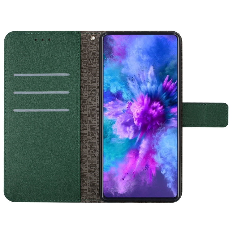 For iPhone 16e Rhombic Grid Texture Leather Phone Case(Green)