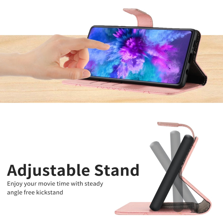For iPhone 16e Rhombic Grid Texture Leather Phone Case(Pink)