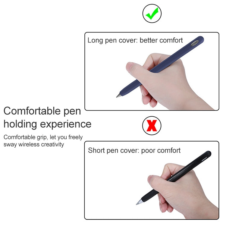 For Huawei M-pencil Stylus Touch Pen Integrated Non-slip Silicone Protective Cover(Light Purple)