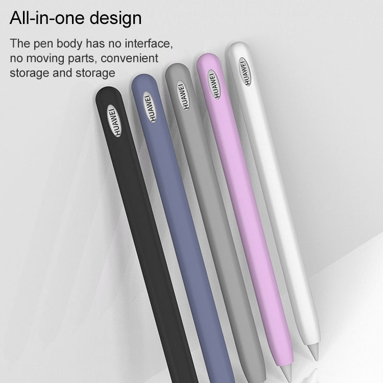For Huawei M-pencil Stylus Touch Pen Integrated Non-slip Silicone Protective Cover(Light Purple)