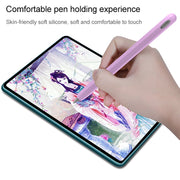 For Huawei M-pencil Stylus Touch Pen Integrated Non-slip Silicone Protective Cover(Light Purple)