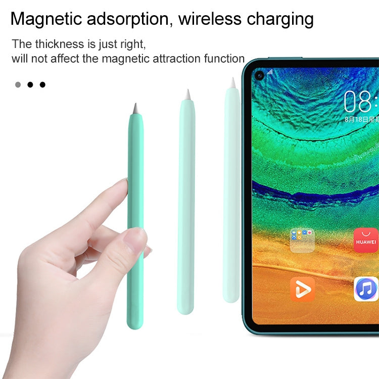 For Huawei M-pencil Stylus Touch Pen Integrated Non-slip Silicone Protective Cover(Light Purple)