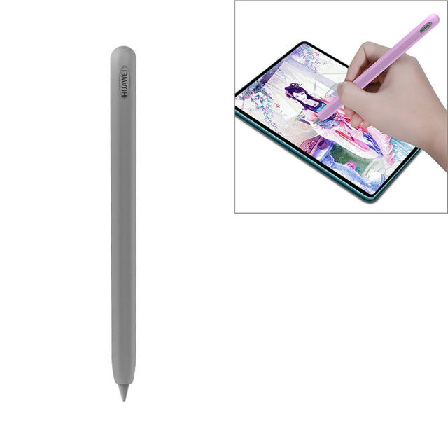 For Huawei M-pencil Stylus Touch Pen Integrated Non-slip Silicone Protective Cover(Gray)