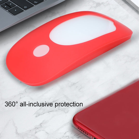 For Apple Magic Mouse 1 / 2 Mouse Silicone Protective Case(Red)