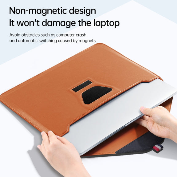 For 13/14 inch Envelope Holder Laptop Sleeve Bag(Brown)