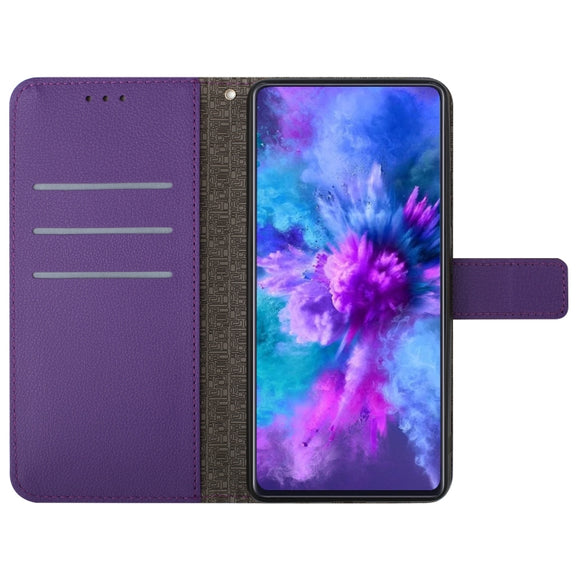 For Google Pixel 9 Pro Rhombic Grid Texture Leather Phone Case(Purple)