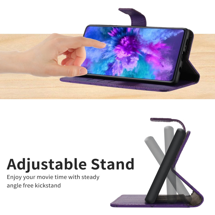 For Google Pixel 9 Pro Rhombic Grid Texture Leather Phone Case(Purple)