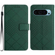 For Google Pixel 9 Pro Rhombic Grid Texture Leather Phone Case(Green) - free shipping - PMC TechLife - Order now!