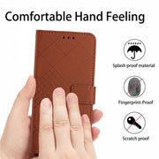 For Google Pixel 9 Pro Rhombic Grid Texture Leather Phone Case(Brown)