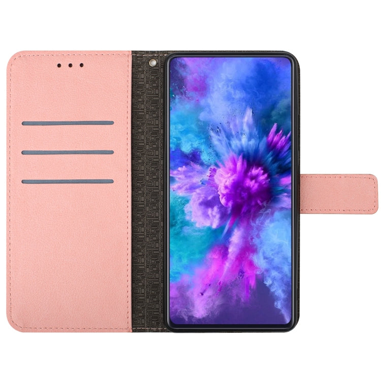 For Google Pixel 9 Pro Rhombic Grid Texture Leather Phone Case(Pink)