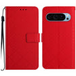 For Google Pixel 9 Rhombic Grid Texture Leather Phone Case(Red) - free shipping - PMC TechLife - Order now!