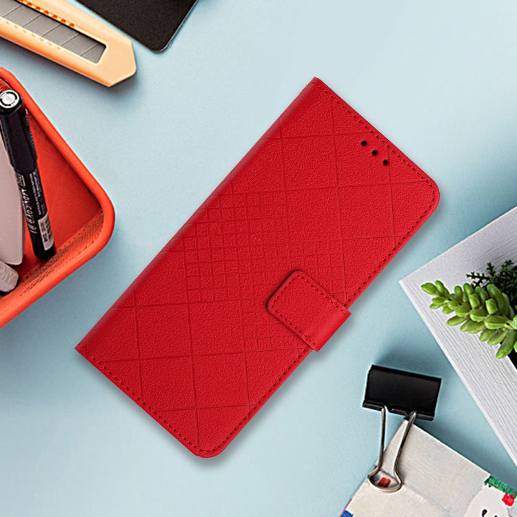 For Google Pixel 9 Rhombic Grid Texture Leather Phone Case(Red)