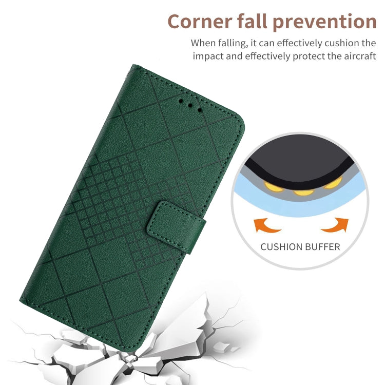 For Google Pixel 9 Rhombic Grid Texture Leather Phone Case(Green)