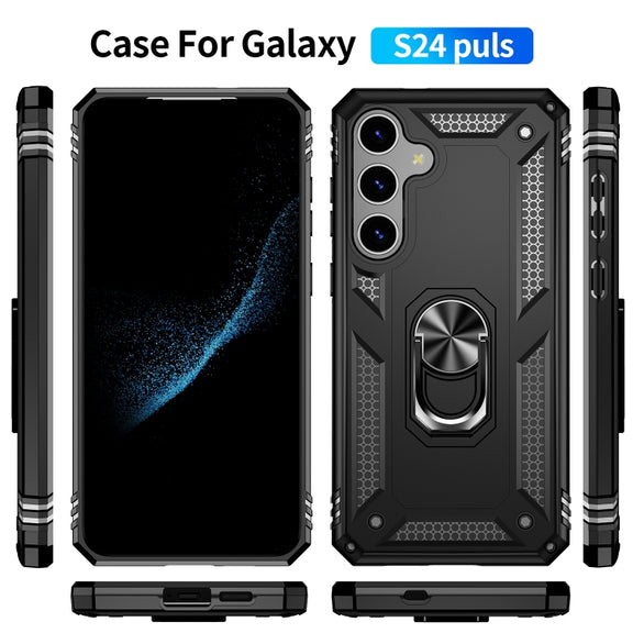 For Samsung Galaxy S24+ 5G Shockproof TPU + PC Phone Case(Black)