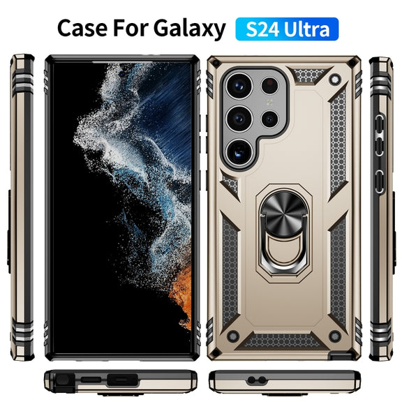 For Samsung Galaxy S24 Ultra 5G Shockproof TPU + PC Phone Case(Gold)