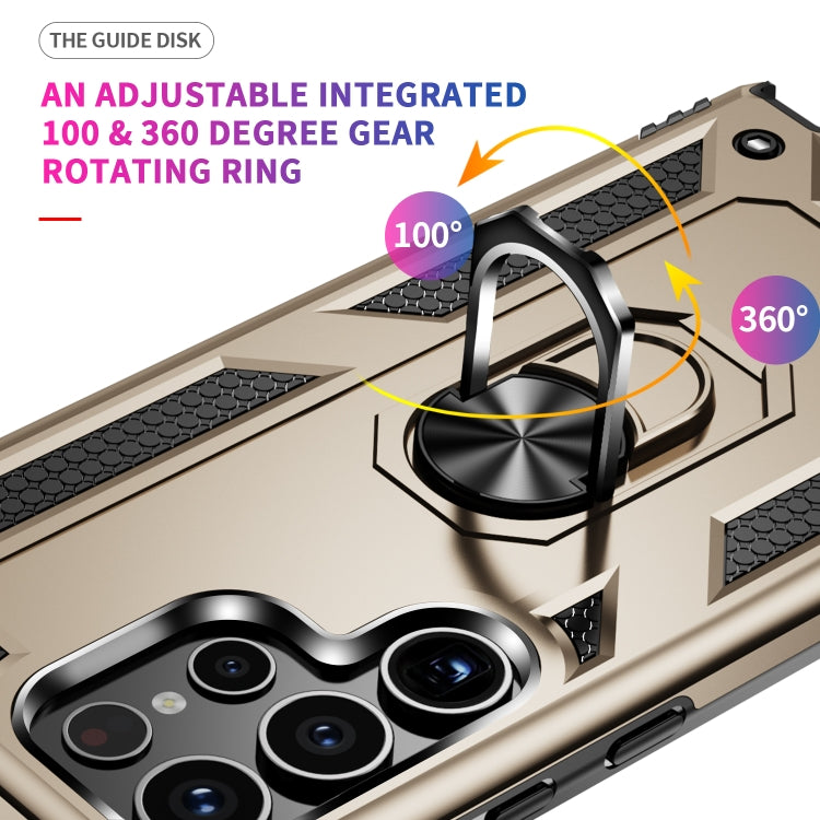 For Samsung Galaxy S24 Ultra 5G Shockproof TPU + PC Phone Case(Gold)