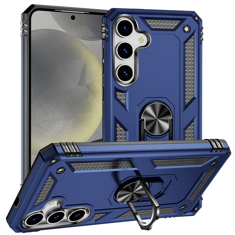 For Samsung Galaxy S25 5G Shockproof TPU + PC Phone Case(Blue)