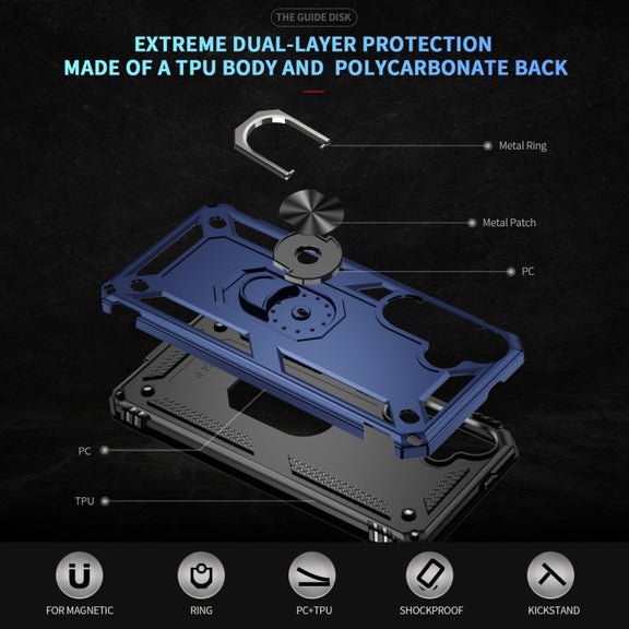 For Samsung Galaxy S25 5G Shockproof TPU + PC Phone Case(Blue)