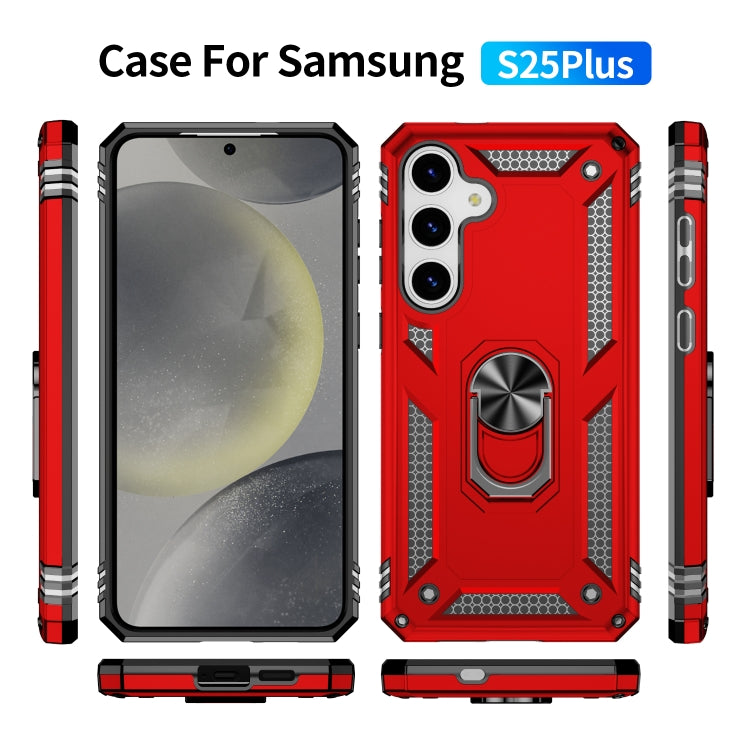 For Samsung Galaxy S25+ 5G Shockproof TPU + PC Phone Case(Red)