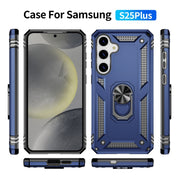 For Samsung Galaxy S25+ 5G Shockproof TPU + PC Phone Case(Blue)