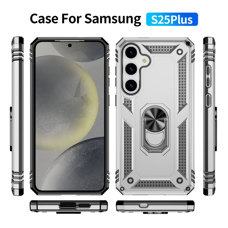 For Samsung Galaxy S25+ 5G Shockproof TPU + PC Phone Case(Silver)