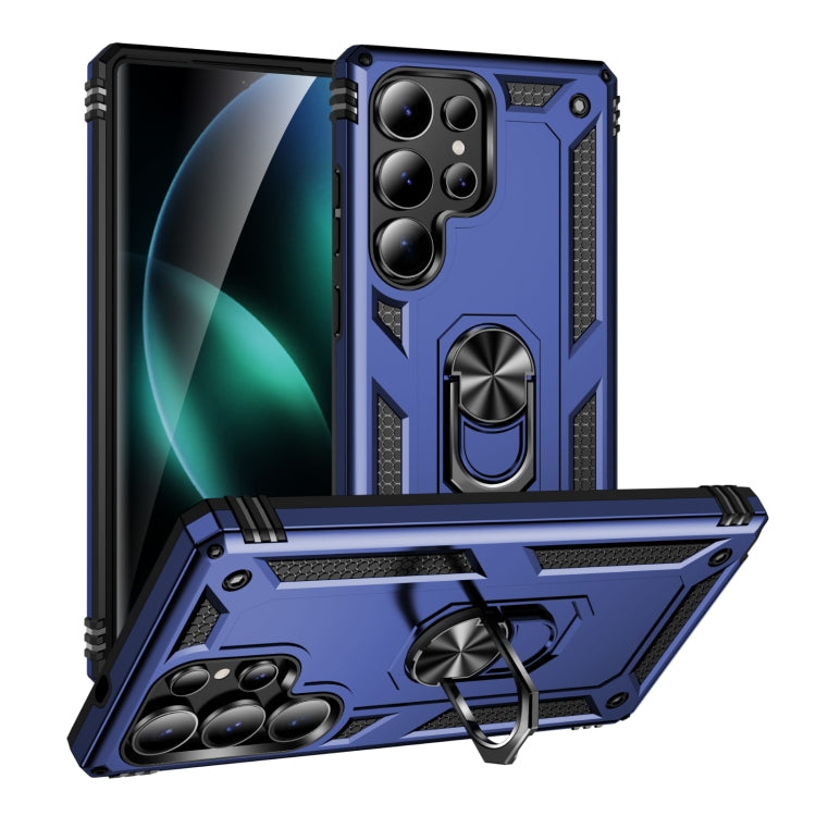 For Samsung Galaxy S25 Ultra 5G Shockproof TPU + PC Phone Case(Blue)