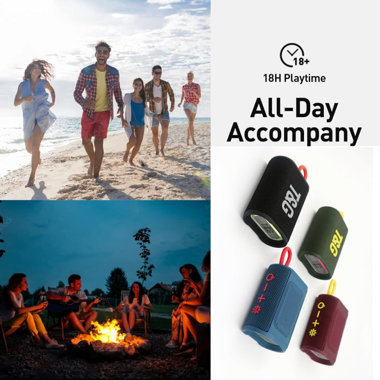 T&G TG396 Outdoor Portable Ambient RGB Light IPX7 Water-resistant Bluetooth Speaker(Black)