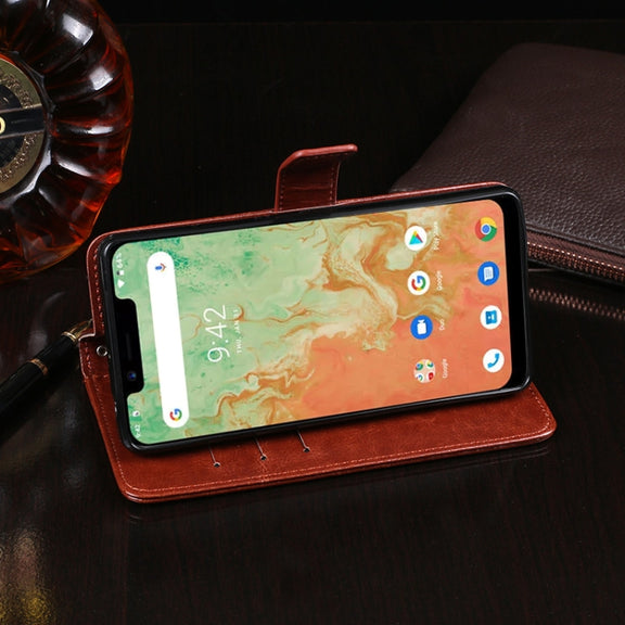 For UMIDIGI A3X idewei Crazy Horse Texture Horizontal Flip Leather Case with Holder & Card Slots & Wallet(Red)