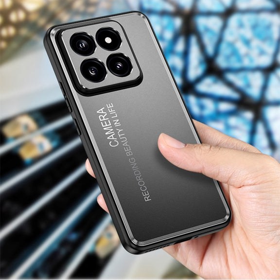 For Xiaomi 14 Frosted Metal Phone Case(Black)